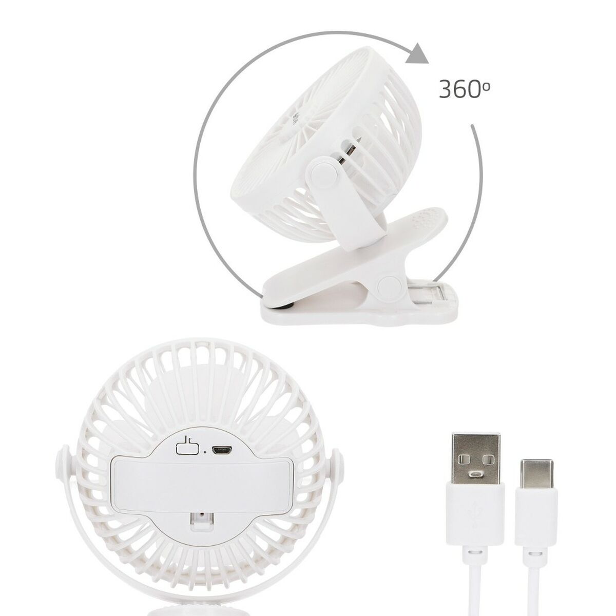 Rechargeable Desk Fan Aktive (6 Units)