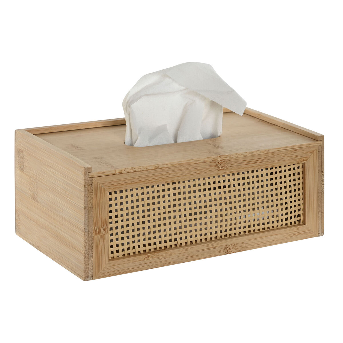 Handkerchief or scarf box Home ESPRIT Bamboo Rattan 25 x 13 x 10 cm