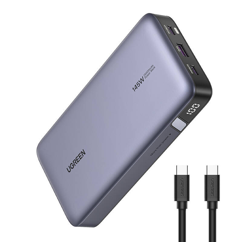 UGREEN PB205 powerbank 25000mAh USB-A, 2xUSB-C 145W PD grey