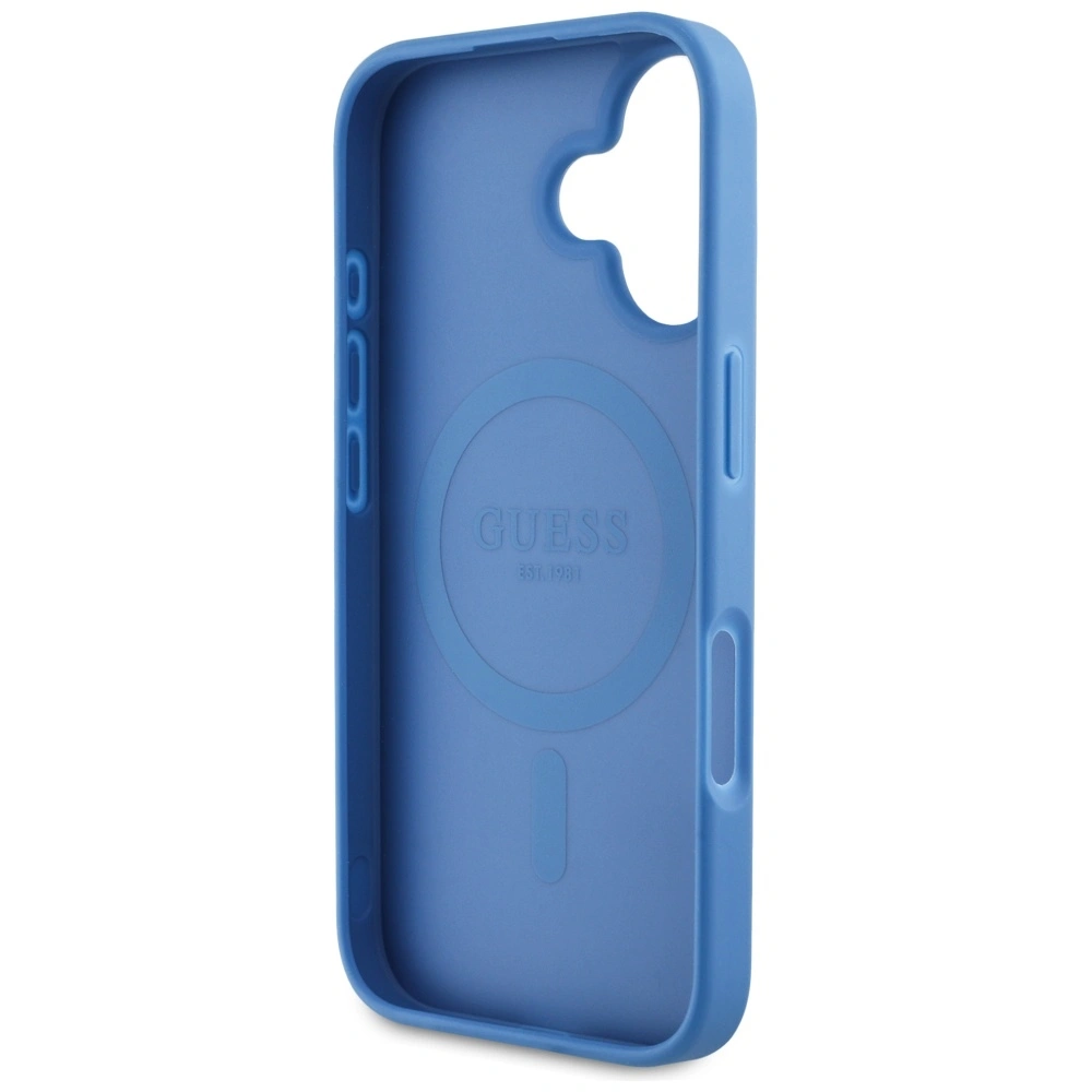 Guess 4G Circle Classic Logo MagSafe Apple iPhone 16 blue