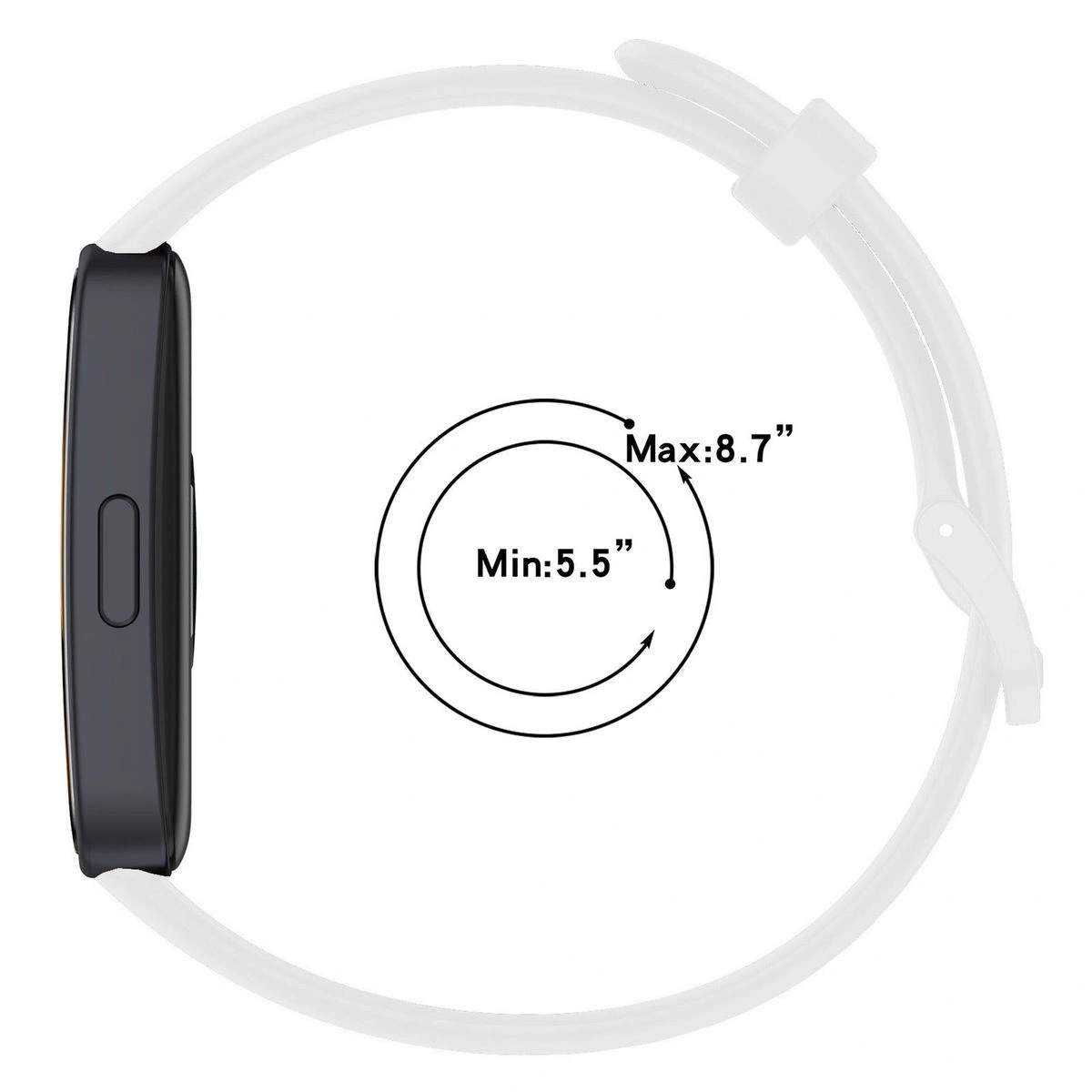 Bizon Strap Watch Silicone Huawei Band 9 / Band 8 white