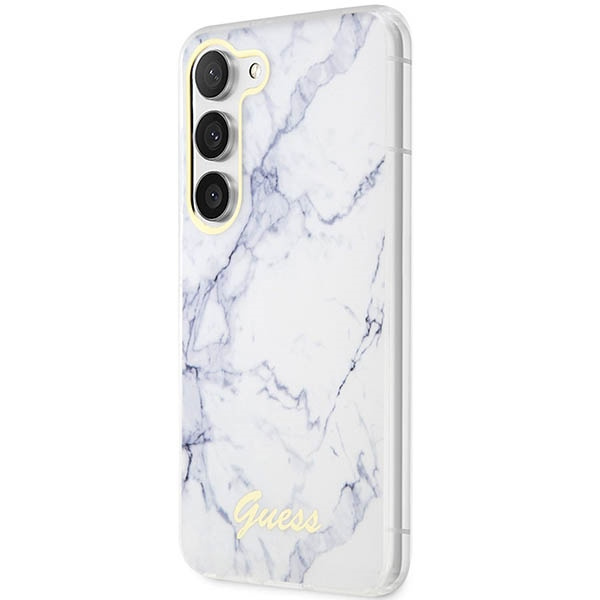 Guess GUHCS23SPCUMAH Samsung Galaxy S23 white hardcase Marble