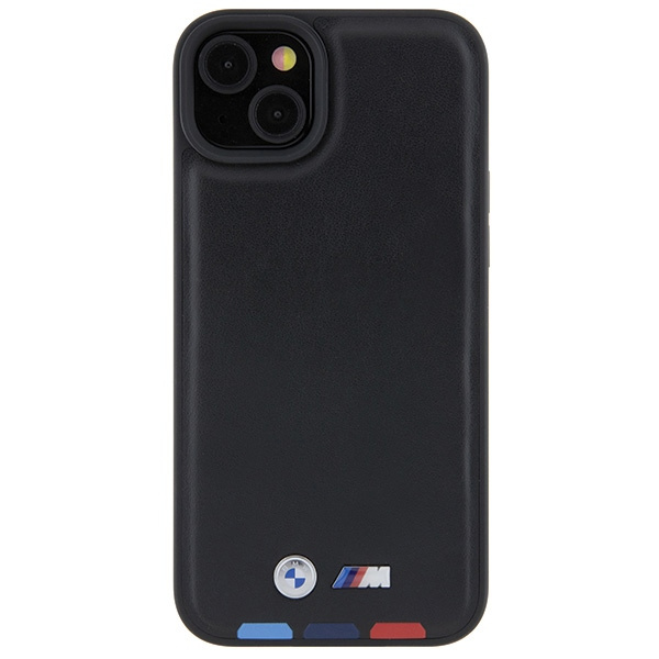 BMW BMHCP15M22PTDK Apple iPhone 15 Plus / 14 Plus Leather Stamp Tricolor black