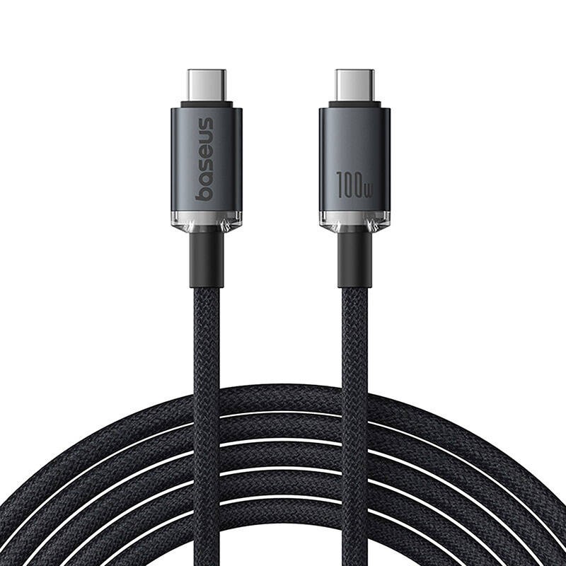 Baseus Crystal Shine USB-C / USB-C cable 100W 1.5m 20Gbps black