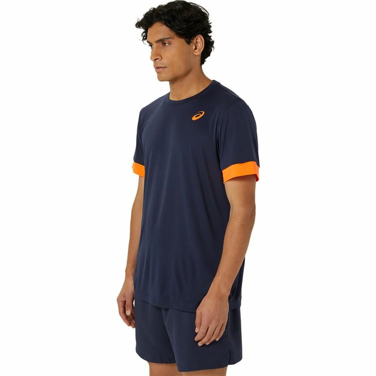 Short-sleeve Sports T-shirt Asics Court Ss Top Blue Navy Blue Tennis