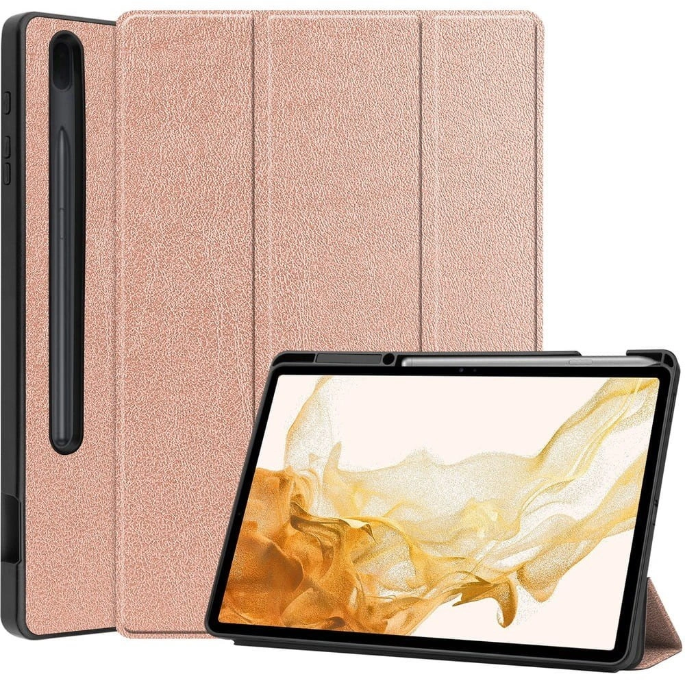 Bizon Case Tab Lizard Samsung Galaxy Tab S8 Plus / S7 Plus rose gold