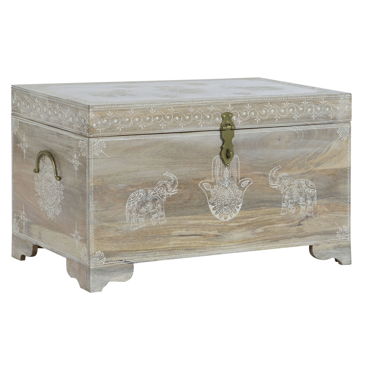 Chest DKD Home Decor 78 x 43 x 45 cm Natural Mango wood MDF Wood