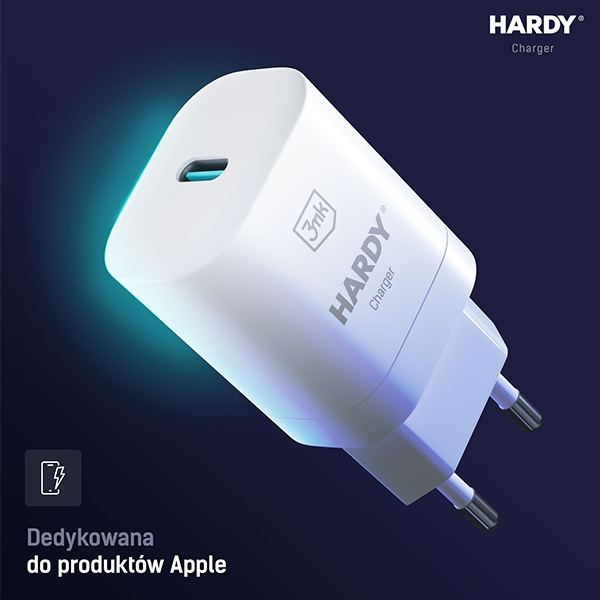 Power Charger 3MK Hardy GaN Charger for Apple 33W Power Delivery USB-C 