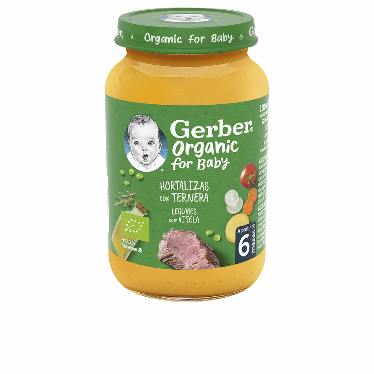 Baby food Nestlé Gerber Organic Vegetables Veal 190 g