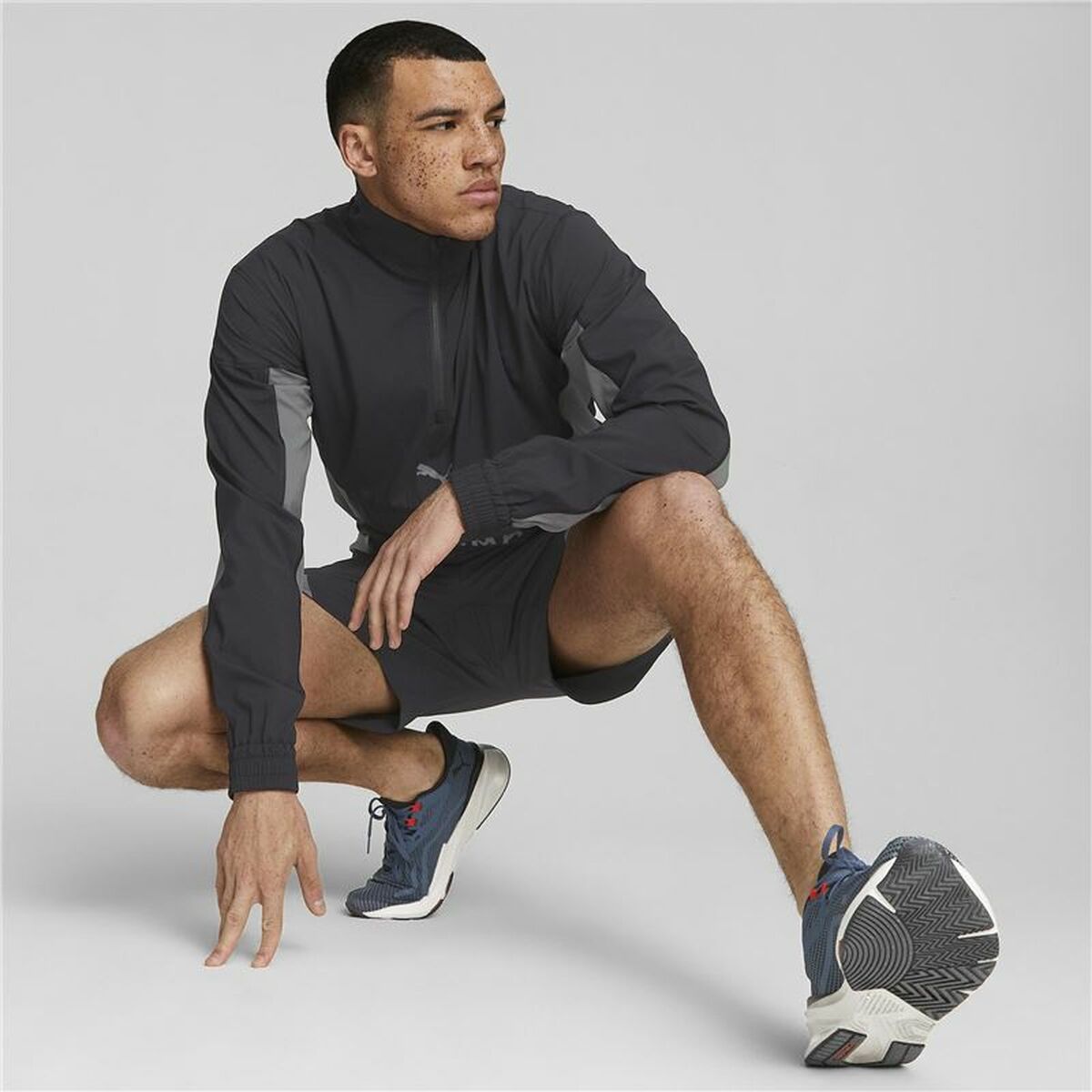 Men's Sports Jacket Puma Fit Woven Black Men's Sports Jacket Puma Fit Woven Black