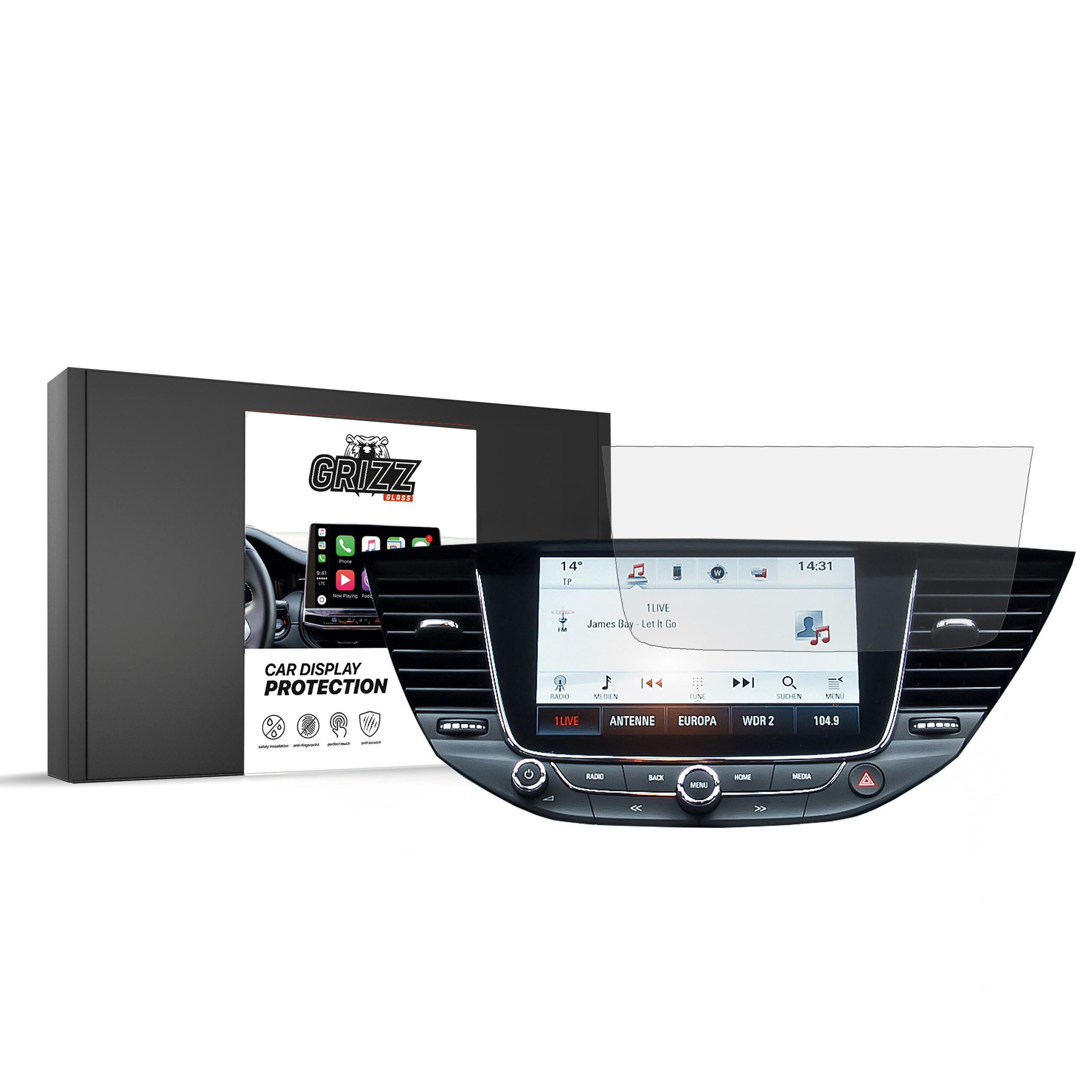 GrizzGlass CarDisplay Protection Opel Crossland 2017 2 gen