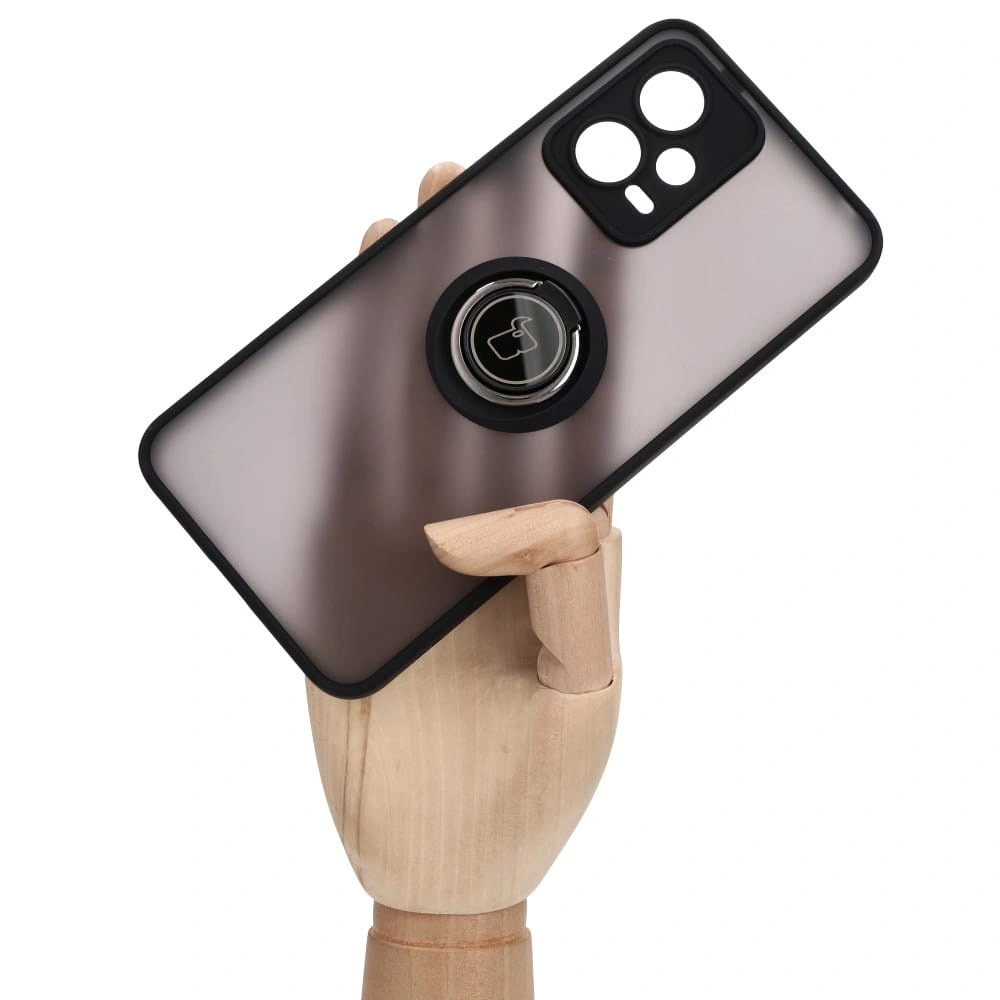 Bizon Case Hybrid Ring Xiaomi Poco X5 / Redmi Note 12 5G smoky with a black frame