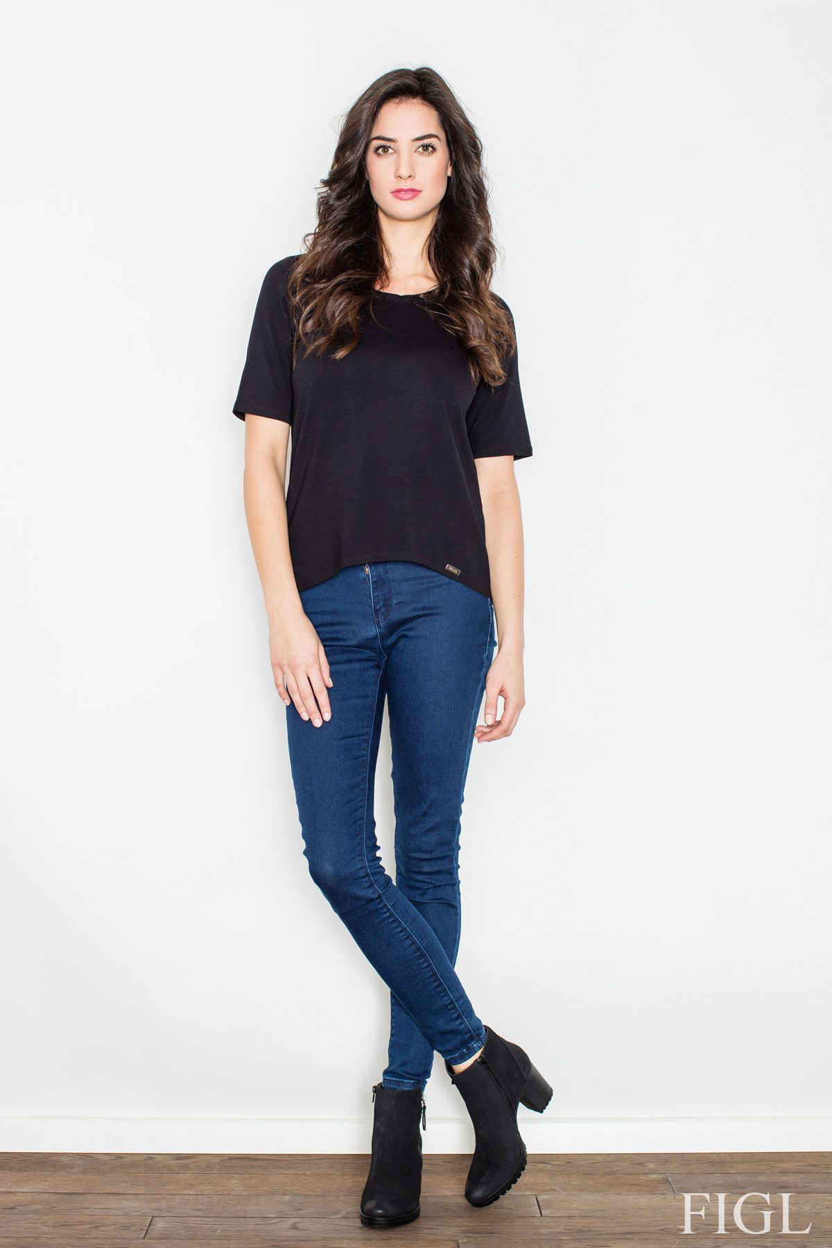 Bluse model 50063 Figl schwarz Damen