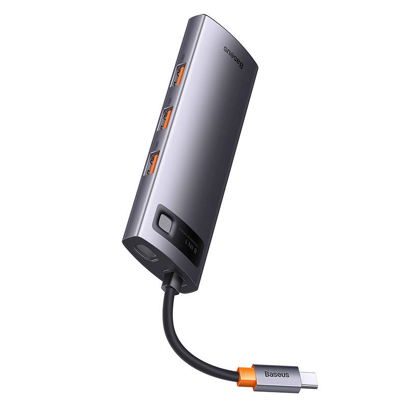 Hub Baseus StarJoy Series 8in1 USB-C - HDMI + 3 x USB 3.1 + USB-C PD + RJ45 + microSD/SD