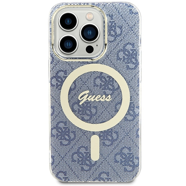 Guess GUHMP15LH4STB Apple iPhone 15 Pro hardcase IML 4G MagSafe blue