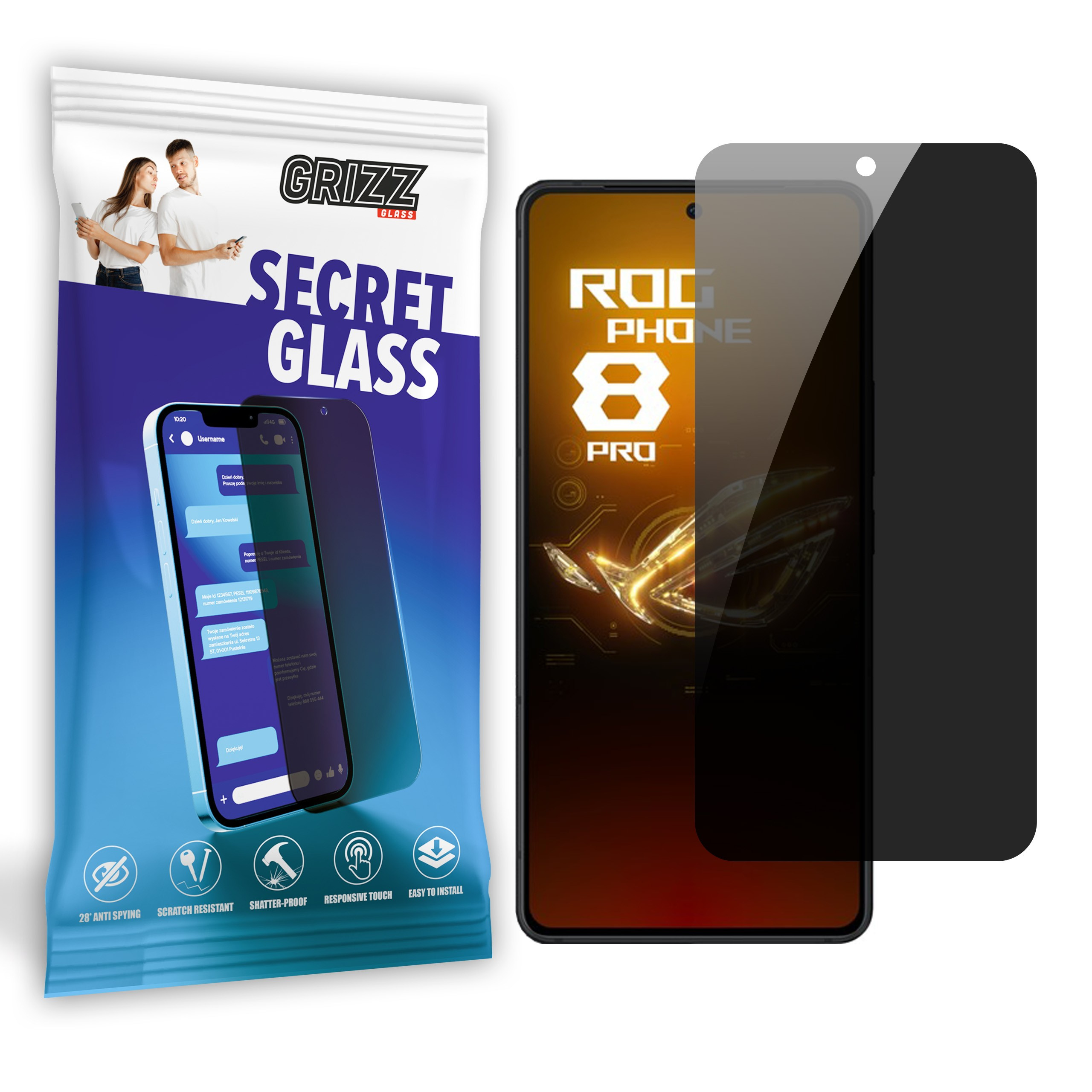 GrizzGlass SecretGlass Asus ROG Phone 8 Pro