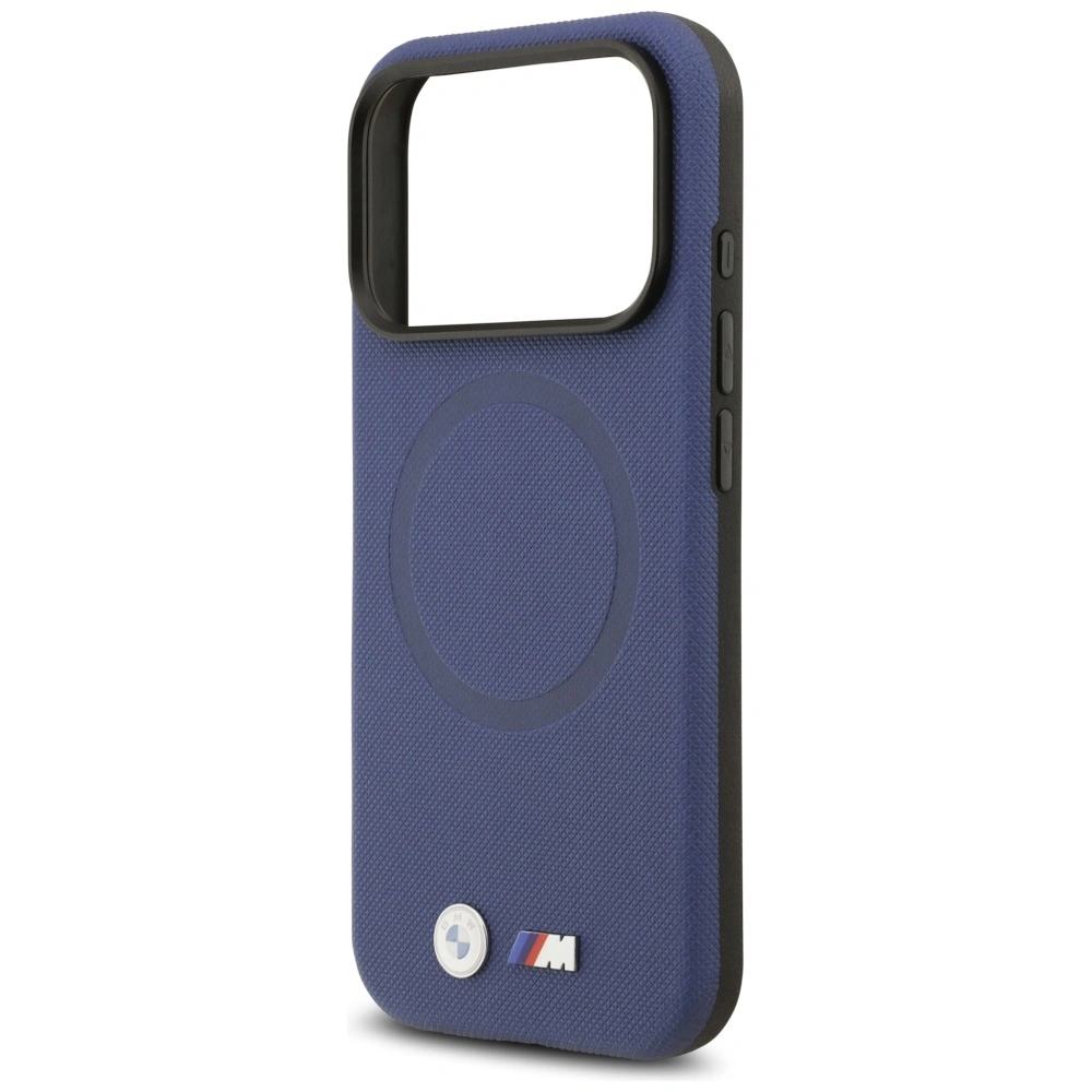 Etui BMW M FW Metal Logo MagSafe do Apple iPhone 17 Pro Max granatowy