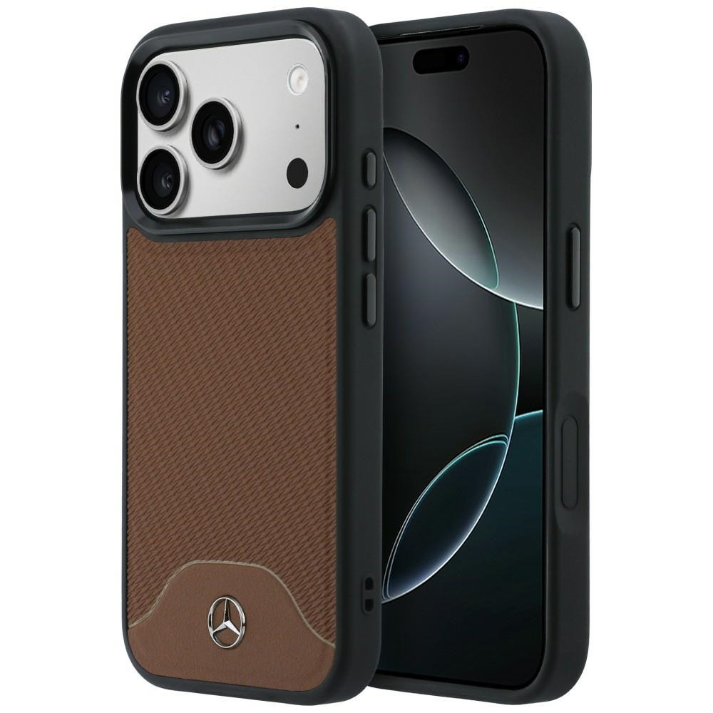 Etui Mercedes Leather Wood Effect and Curve MagSafe do Apple iPhone 17 Pro camel