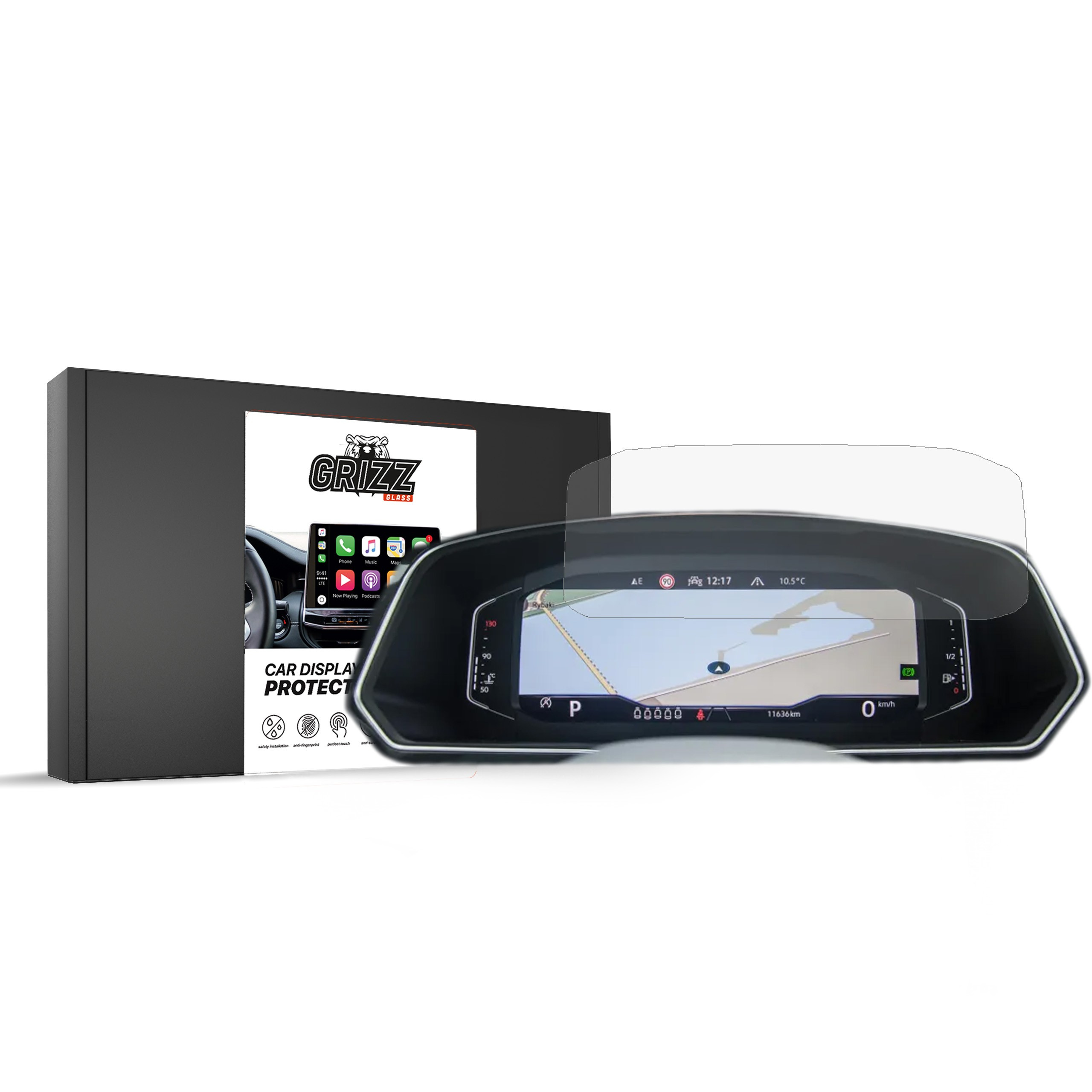 GrizzGlass CarDisplay Protection Volkswagen Passat B8 Virtual Cockpit Pro 10,25" 2020