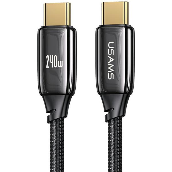 USAMS Cable U82 USB-C na-USB-C 1.2m 240W PD 3.1 Fast Charging black SJ580USB01 (US-SJ580)