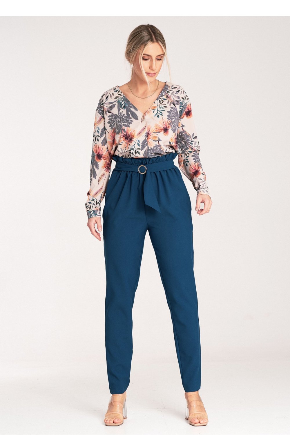  Women trousers model 204298 Figl  navy blue