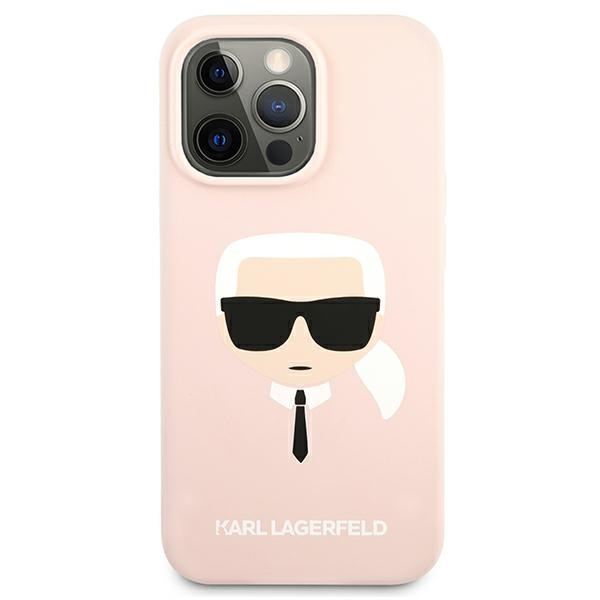 Karl Lagerfeld KLHCP13XSLKHLP Apple iPhone 13 Pro Max light pink hardcase Silicone Karl`s Head