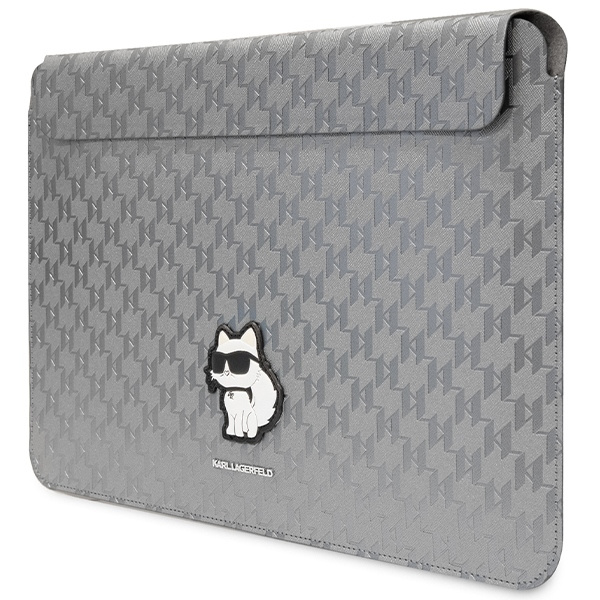 Karl Lagerfeld Sleeve KLCS14SAKHPCG 14 inch silver Saffiano Monogram Choupette