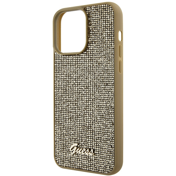 Guess GUHCP15XPMSDGSD Apple iPhone 15 Pro Max hardcase Disco Metal Script gold