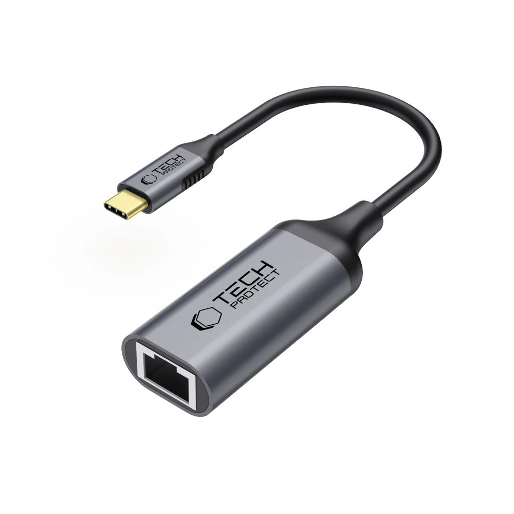 Tech-Protect Ultraboost Adapter USB-C / Ethernet RJ45 1000Mbps Black