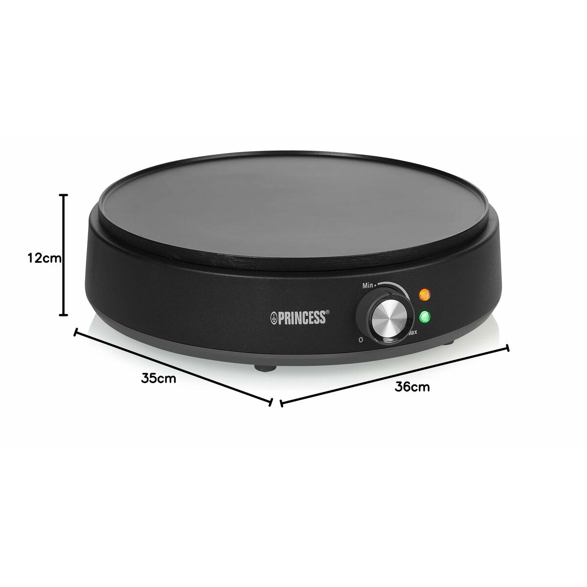 Waffle Maker Princess 01.492235.01.001 Black 1200 W