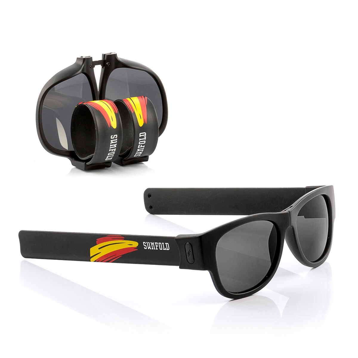 Sunfold Klappbare Roll up Brille Fußball WM Spanien Schwarz