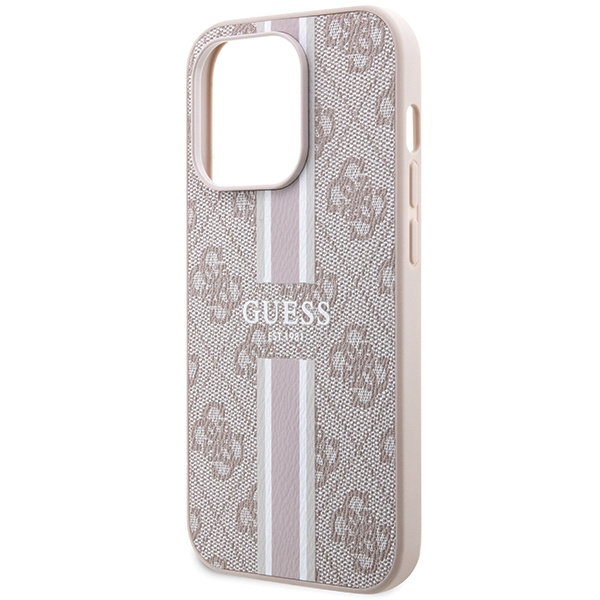 Guess GUHMP15XP4RPSP Apple iPhone 15 Pro Max hardcase 4G Printed Stripes MagSafe pink
