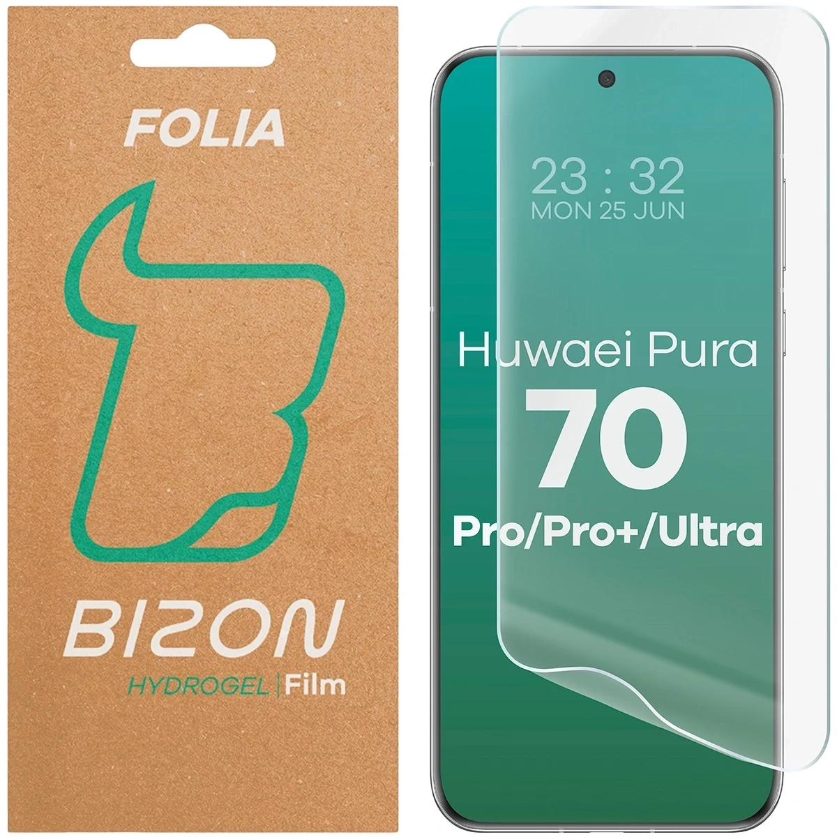 Folia hydrożelowa na ekran Bizon Glass Hydrogel Front do Huawei Pura 70 Pro / Pro+ Plus / Ultra