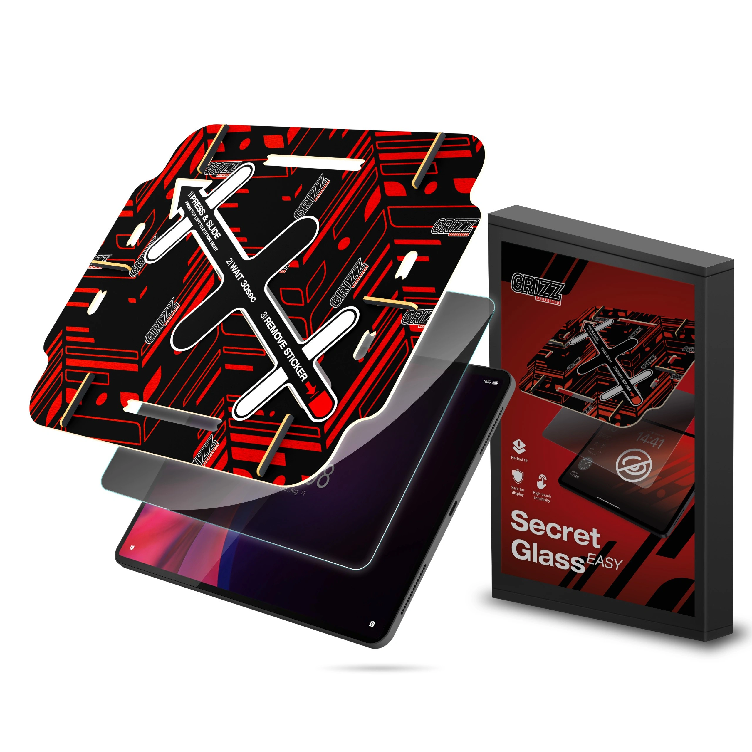 GrizzGlass SecretGlass Easy Privacy Glass for Lenovo Tab P12