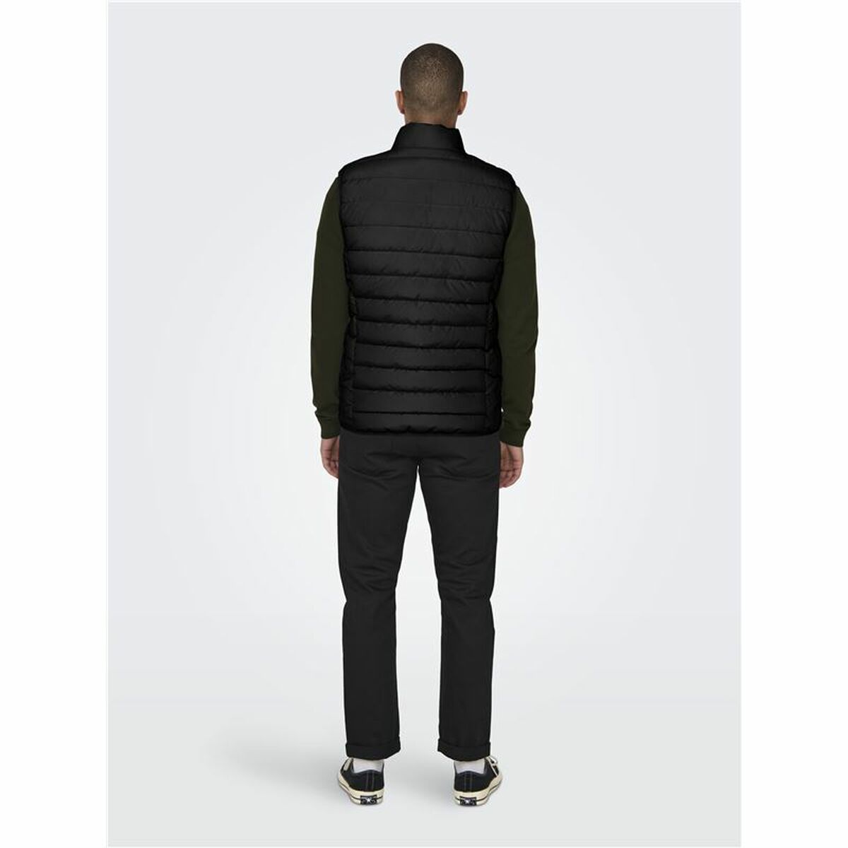 Men's Sports Gilet Only & Sons brody Quilt Black