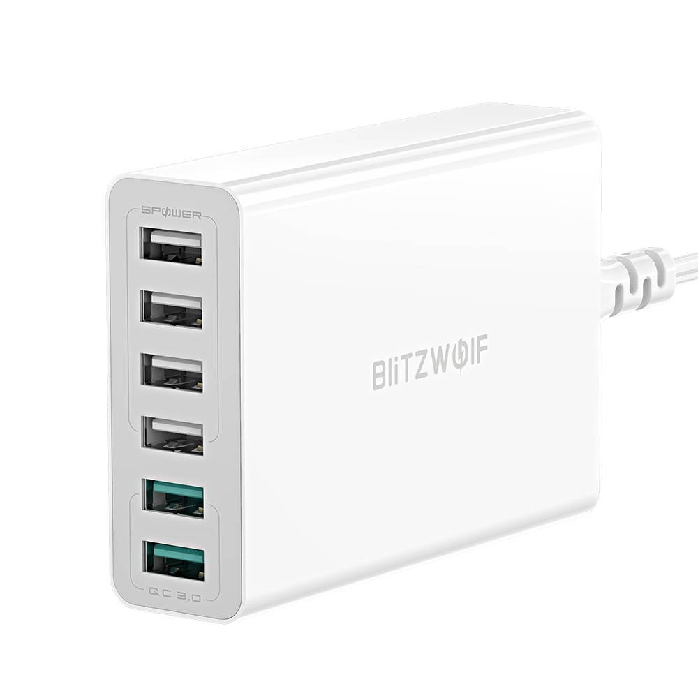 Blitzwolf BW-S15 Charger 6x USB , QC 3.0, 60 W (white)
