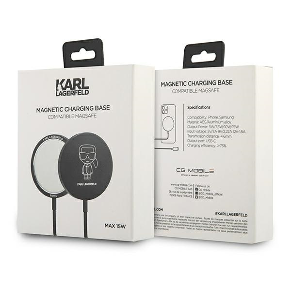 Karl Lagerfeld Wireless Charger KLCBMSIKBK 15W MagSafe