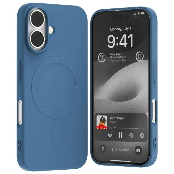 Etui Mercury MagSafe Semi-Silicone do Apple iPhone 16 niebieski