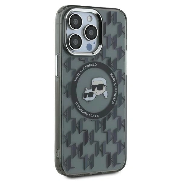 Karl Lagerfeld KLHMP15LHMCKMHK Apple iPhone 15 Pro IML Monogram Karl&Choupette Head MagSafe black