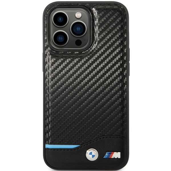 BMW BMHCP13X22NBCK Apple iPhone 13 Pro Max black hardcase Leather Carbon