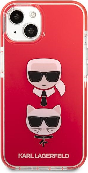 Karl Lagerfeld KLHCP13STPE2TR Apple iPhone 13 mini hardcase red Karl&Choupette Head