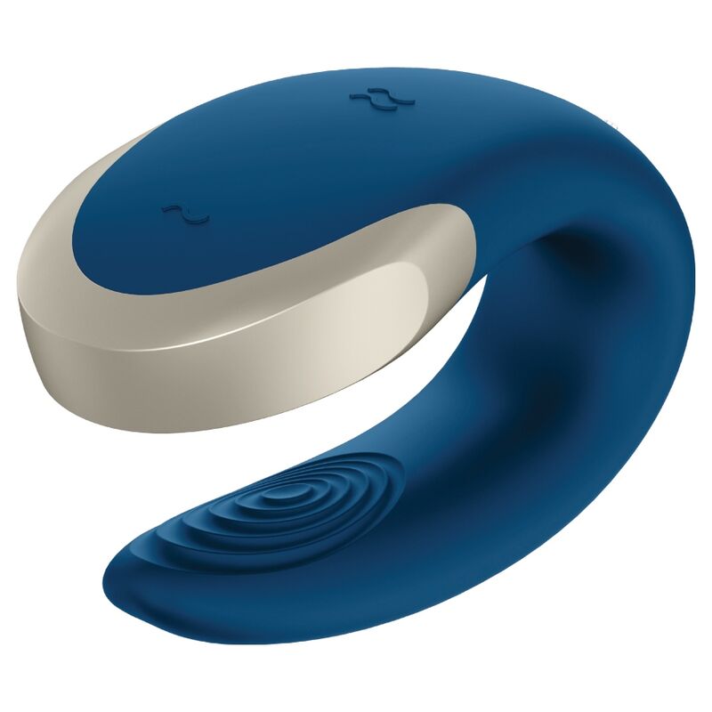 SATISFYER DOUBLE LOVE LUXURY PARTNER VIBRATOR - BLUE