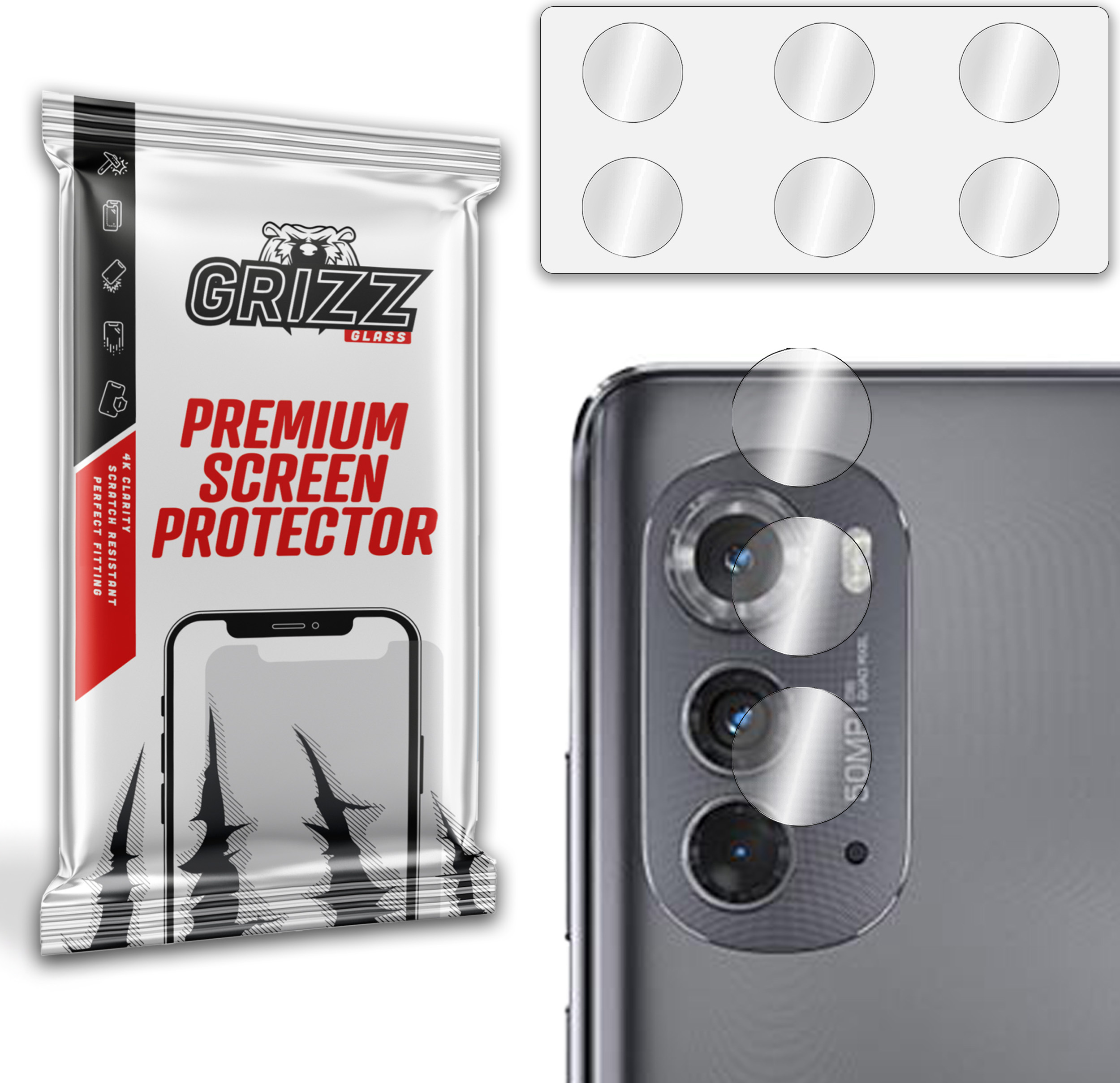 GrizzGlass HybridGlass Camera Motorola Edge (2022)