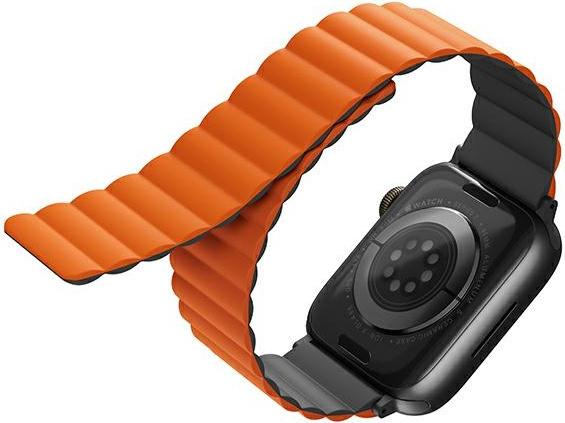 UNIQ Revix strap Apple Watch 4/5/6/7/SE/8/9/Ultra 44/45/49mm Reversible Magnetic grey-orange