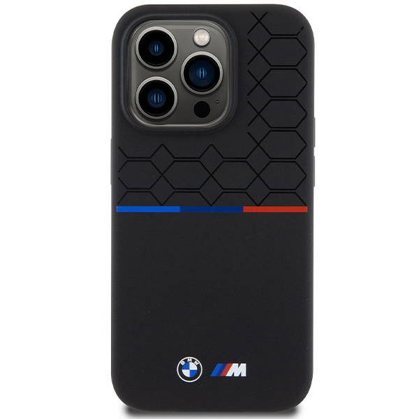 BMW BMHMP15L22SMPK Apple iPhone 15 Pro hardcase M Silicone Pattern MagSafe black