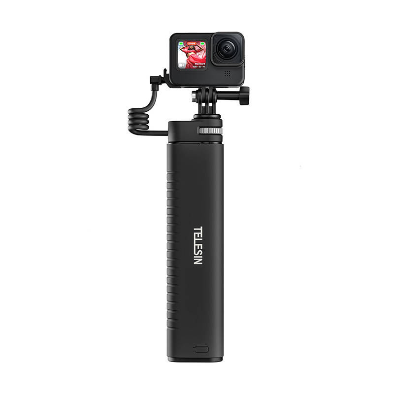 TELESIN Rechargeable Selfie Stick for Action Cameras & Smartphones
