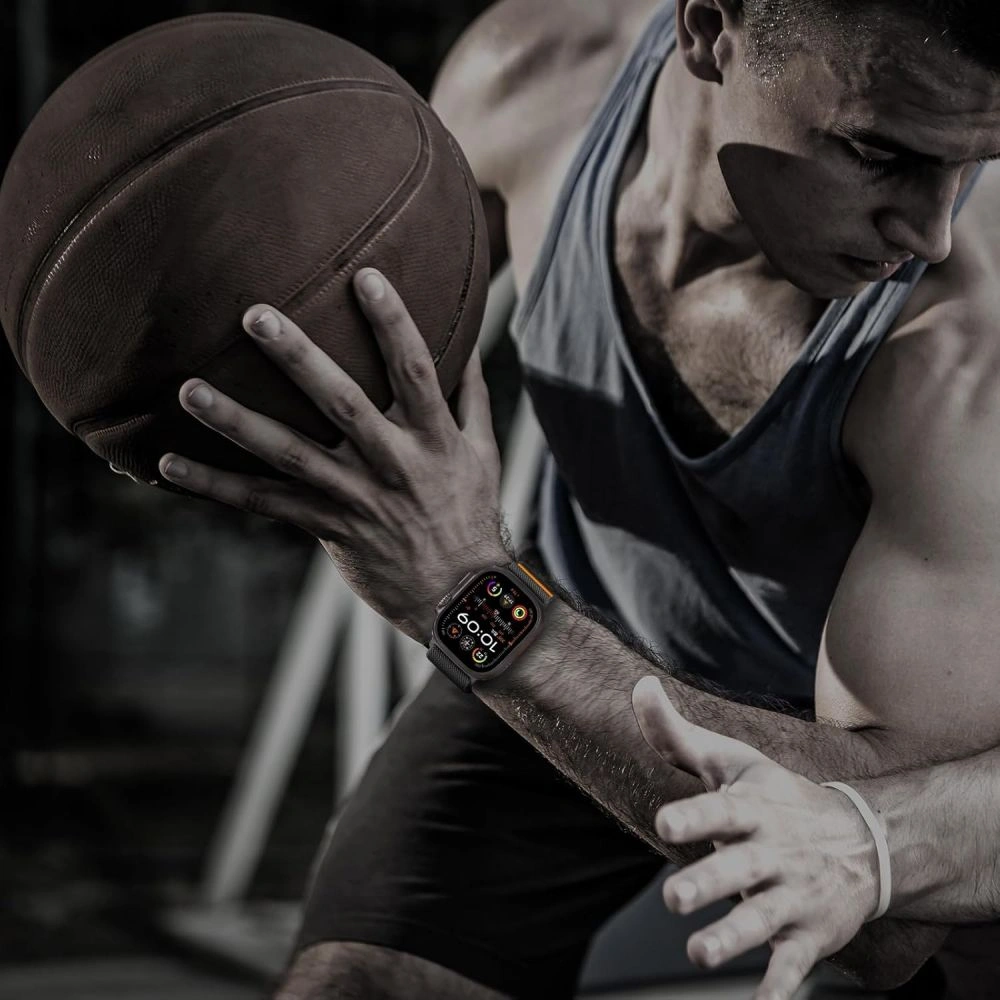 Pasek Tech-Protect Nylon Clasp Apple Watch 6 / 7 / 8 / 9 / 10 / SE / Ultra 1 / 2 44/45/46/49mm Black