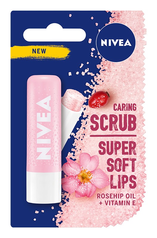 Nivea Lip Care Pielęgnujący Peeling do ust Rosehip Oil  4.8g