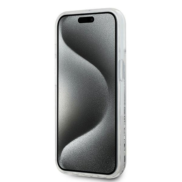 Karl Lagerfeld KLHMP13MLGCHSGH Apple iPhone 13 hardcase Liquid Glitter Choupette Head Magsafe transparent