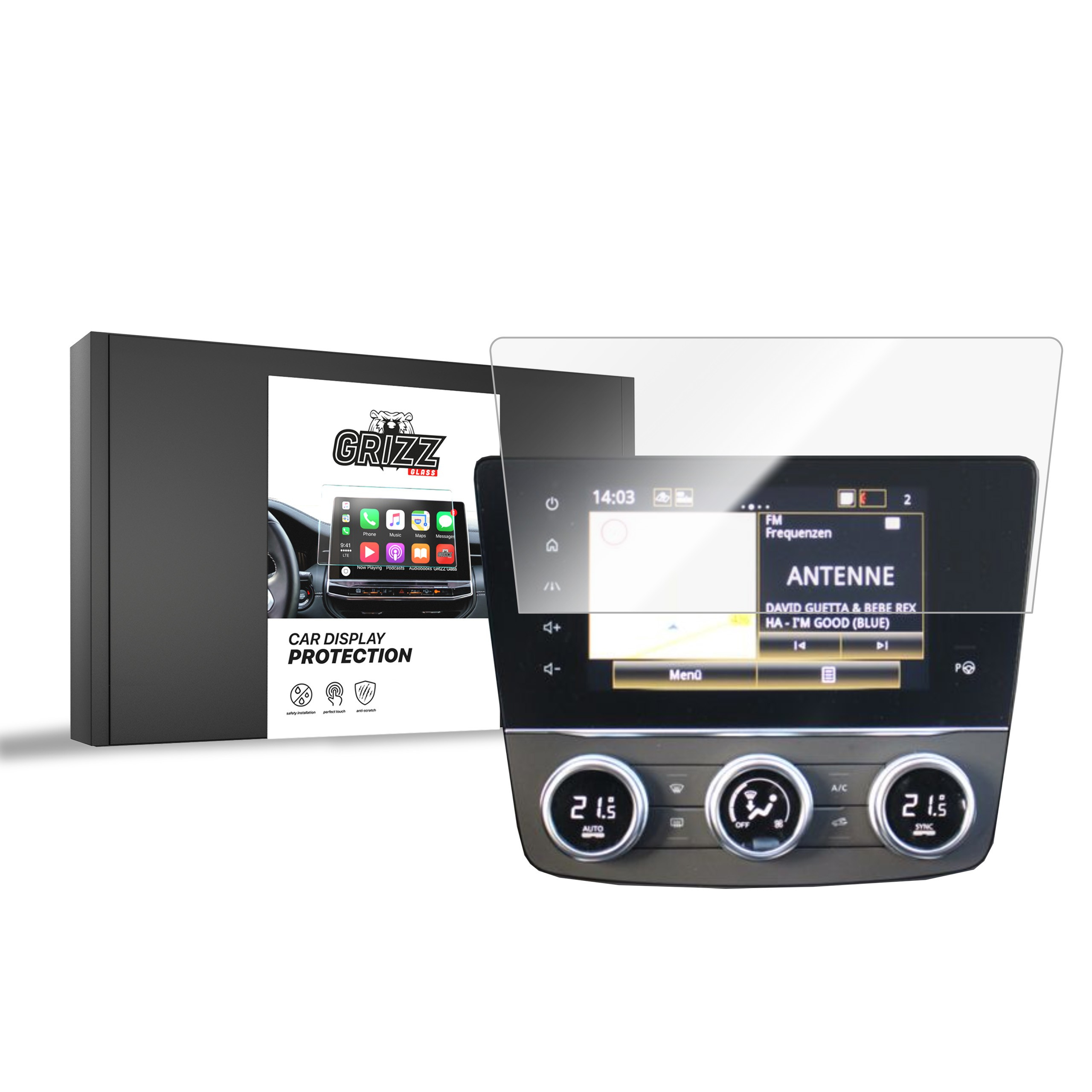 GrizzGlass CarDisplay Protection Renault Kadjar 7" 2019-2022